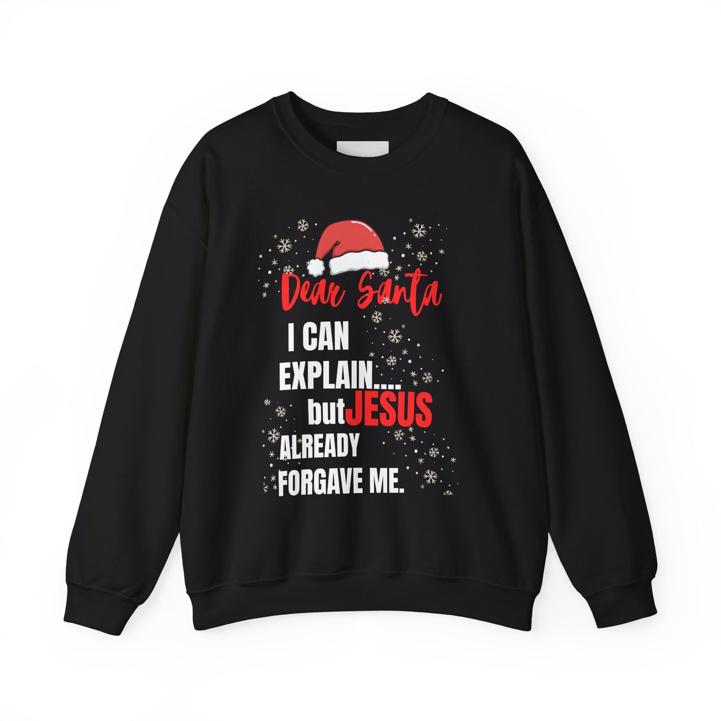 Christmas Sweatshirt — “Dear Santa Jesus” Holiday Crewneck