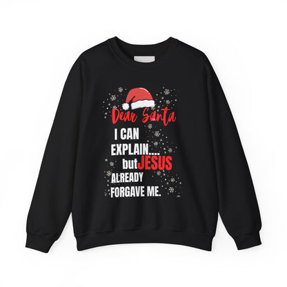 Christmas Sweatshirt — “Dear Santa Jesus” Holiday Crewneck
