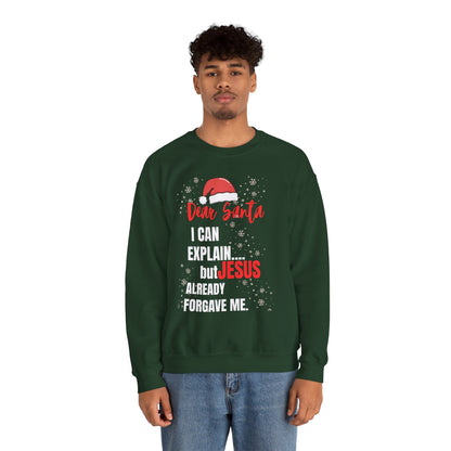 Christmas Sweatshirt — “Dear Santa Jesus” Holiday Crewneck