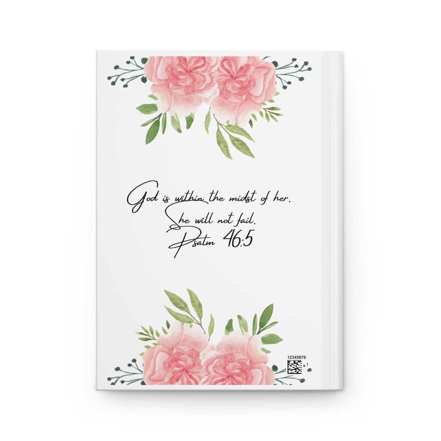 Hardcover Prayer Journal — "Dear God" Floral Personalized Devotional Notebook