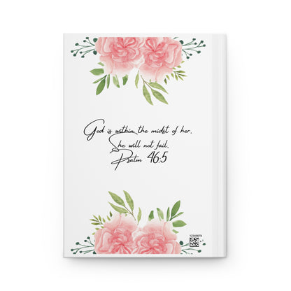 Hardcover Prayer Journal — "Dear God" Floral Personalized Devotional Notebook