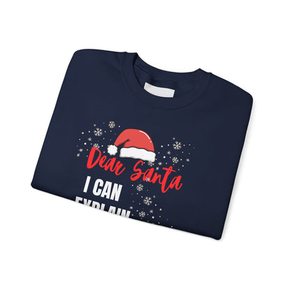 Christmas Sweatshirt — “Dear Santa Jesus” Holiday Crewneck