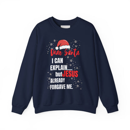 Christmas Sweatshirt — “Dear Santa Jesus” Holiday Crewneck